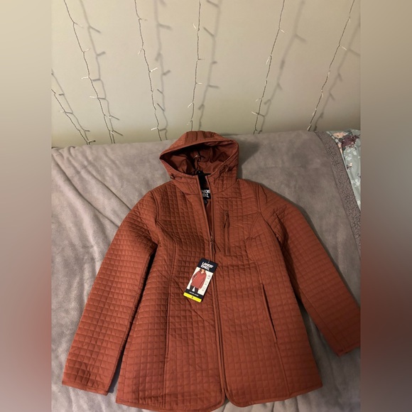 Lands' End Jackets & Blazers - Lands End Quilted Hooded Jacket in Rust Women Small NWT